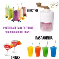 Imagem da promoção Triturador Manual de Gelo para Raspadinha - Maquina Moedora Portátil para Sorvete Smoothie e Drinks