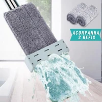 Imagem da promoção Mop Ret Rodo Inteligente Esfregão 360º graus Flexível Limpa Fácil c/ 2 Refil Alta Absorção