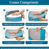 Imagem da promoção Conjunto 3Peças Organizador De Viagens Organizadoras Para Malas Bolsa