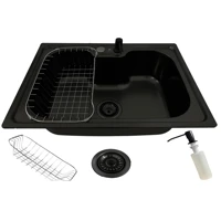 Imagem da promoção Cuba Gourmet Cozinha Aço Inox Com Acessórios 60x42cm Preta