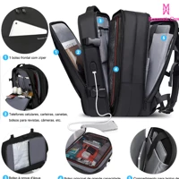 Imagem da promoção Mochila de Viagem Masculina e Feminina Impermeável Reforçada Mochila Executiva para Notebook