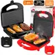 Sanduicheira Antiaderente Grill 2 em 1 Preta - vermelha Elétrica 750w 127v - 220V Kian Automatica em oferta