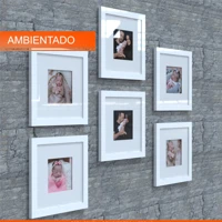 Imagem da promoção Kit 6 Quadros Fotos Decorativas Parede Sala Quarto Paspatur e Vidro Acrilico de Alta Qualidade