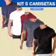 Kit 5 Camisetas Dry Masculina Casual - Treino - Academia - Esportiva - Exercícios - Corrida em oferta
