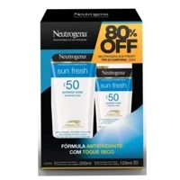 Imagem da promoção KIT NEUTROGENA SUN FRESH PROTETOR SOLAR TOQUE SECO FPS50 200ML + 120ML