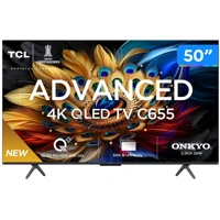 Imagem da promoção Smart TV 50” 4K UHD QLED TCL 50C655 Wi-Fi Bluetooth 3 HDMI 1 USB