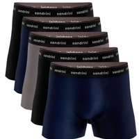 Imagem da promoção Kit 5 Cuecas Boxer Sandrini Algodão Adulto Masculinas Elastano Original cueca box Promoção