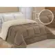 Coberdrom Casal Queen Sherpa Edredrom Pele de Carneiro Avelã 2,40m x 2,20m em oferta