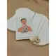 Colar de charme com pingente de zircônia decoração letras Colar Banhado Ouro, Joias, Presentes em oferta