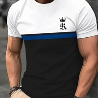 Imagem da promoção Camisa Polo Simples Para Homens Casual Com Botão Impresso Comercial De Manga Curta Grande