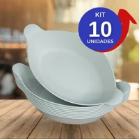 Imagem da promoção Kit 10 petisqueira barquinha para petiscos churrasco festa tábua de frios para servir amendoim caldo