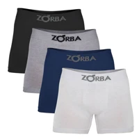 Imagem da promoção Kit com 4 Cuecas Boxer sem Costura Algodão Zorba