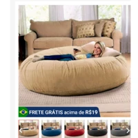 Imagem da promoção Puff Gigante Redondo140x20 Sem Enchimento Suede Premium Linha Gold