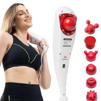 Imagem da promoção Massageador Manual Infravermelho Vibratório Percussão 6 Ponteiras