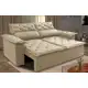 Sofá Retrátil e Reclinável Cama inBox Compact 1,50m Tecido Suede Velusoft Bege em oferta