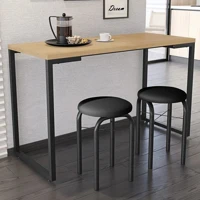 Imagem da promoção Conjunto Mesa de Cozinha Prattica Industrial 120cm com 2 Banquetas F02 Nature/Preto - Mpozenato