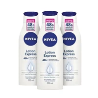 Imagem da promoção Kit Loção Hidratante NIVEA Lotion Express Pele Normal/Seca 200ml - 3 Unidades