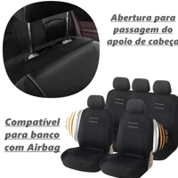 Imagem da promoção Jogo de Capas Banco Automotivo para Carro em Couro Impermeável Universal