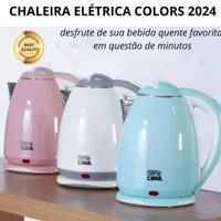 Imagem da promoção Chaleira Elétrica Colors Jarra 1,8 Litros Desligamento Automático 110/220V INMETRO