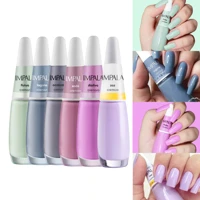 Imagem da promoção Impala Kit 6 Esmaltes Tons Pasteis Hipoalergênico 7ml Kit esmalte Impala Verde Azul Roxo Rosa Lilás