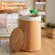 Cesto De Roupas Bambu Redondo Banheiro Lavanderia - Holtter Home Design em oferta