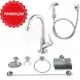 Kit Banheiro Acessórios 7 peças Metal Inox com Ducha Higiênica + 1 Torneira bancada Banheiro em oferta
