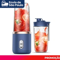 Imagem da promoção Mini Liquidificador Portátil Elétrico 400ML com 6 Lâminas, Espremedor de Suco, Alimentos, Misturador