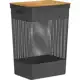 Cesto De Roupas Grid Com Tampa De Bambu 49 Litros - Preto OU em oferta