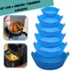 Kit 6 Formas Airfryer Tamanhos Variados Silicone Antiaderente Microondas Lavável com Alça em oferta