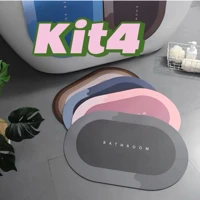 Imagem da promoção Kit 4 Tapete Absorvente Antiderrapante Para Banheiro/Porta De Entrada