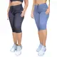 kit 2 calças capri corsário com elastano cintura alta em oferta