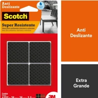 Imagem da promoção Protetor Antideslizante Scotch 3M Quadrado Preto Extra Grande 4 unidades