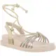 Sandália Feminina Infantil Flatform Birken Strass Brilho Colorido Amarração Confortável Moda em oferta