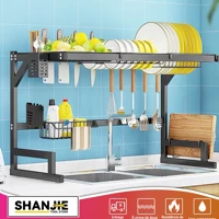 Imagem da promoção Cozinha Escorredor De Louça Suspenso Boutique Kitchen Rack Aço Inoxidável Organizador Louça Preto 65