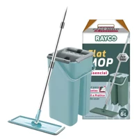 Imagem da promoção Rodo Flat Mop E Balde Lava E Seca Profissional Com 2 Refil