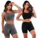 Kit 2 Conjunto Short E Top Roupas Femininas Para Academia Suplex em oferta
