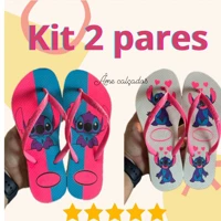 Imagem da promoção Kit 2 Pares Chinelo Sandália Feminino Slim Adulto Macio