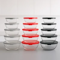 Imagem da promoção Conjunto de 5 Potes de Vidro Redondos