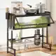 Escorredor De Pratos Organizador De Cozinha Pia Prateleira Dupla Com Porta Cor Preta Envio 77x77x30 em oferta