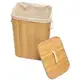 Cesto de Roupas de Bambu Retangular Com Tampa e Alças - Clink em oferta