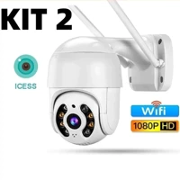 Imagem da promoção KIT Câmera Segurança Wifi Smart IP ICSEE A8 Áudio Infravermelho Sem Fio Casa-MOBY
