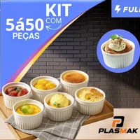 Imagem da promoção Kit 5 à 50 Ramekin Plástico 100 ml canelado servir Molho Petisco Buffet Festa Aniversário