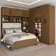 Guarda-Roupa Casal Modulado com Cama Paradise 10 Portas com Espelho 6 Gavetas em oferta