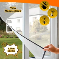 Imagem da promoção KIT 4 UNIDADES Tela Mosquiteiro 1 ,80mx1,50m Anti-inseto Mosquito Janela Com Autocolante
