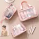 KIT 3 Necessaire Bolsa Portátil Transparente Para Viagem Cosméticos Produtos De Higiene Pessoal-Q3 em oferta