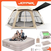 Imagem da promoção Barraca Camping+Colchão Inflável Queen Casal Cama Com Bateria De Lítio Integrada 203*154*44cm