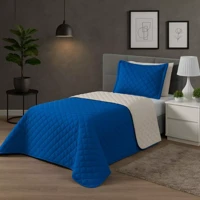 Imagem da promoção Kit Colcha Cobre Leito Matelado Realeza Dupla Face Solteiro 2 Peças