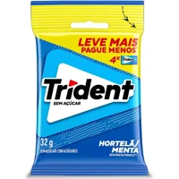 Imagem da promoção Chiclete Trident Hortelã 32g - Pacote Com 4 embalagens