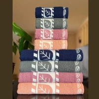 Imagem da promoção Jogo de Toalhas 8 Peças 4 Banho + 4 Rosto 100% algodão Gigante grossa Alta absorção Bordada