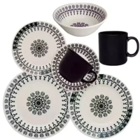 Imagem da promoção Aparelho de Jantar 42 pçs Folk Preto biona Oxford
